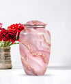 Abstract Urn with classic design for women's cremation.