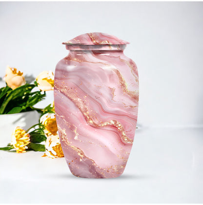 Abstract Urn with classic design for women's cremation.