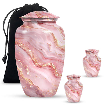 Abstract Urn with classic design for women's cremation.