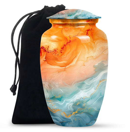colourful swirl urn