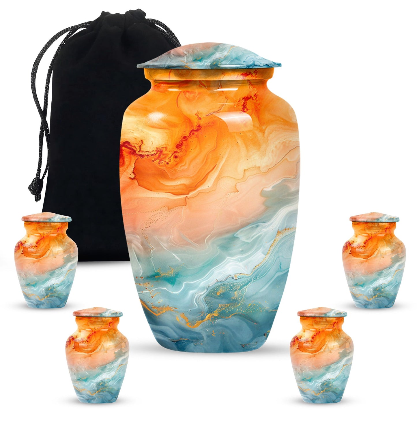 colourful swirl urn