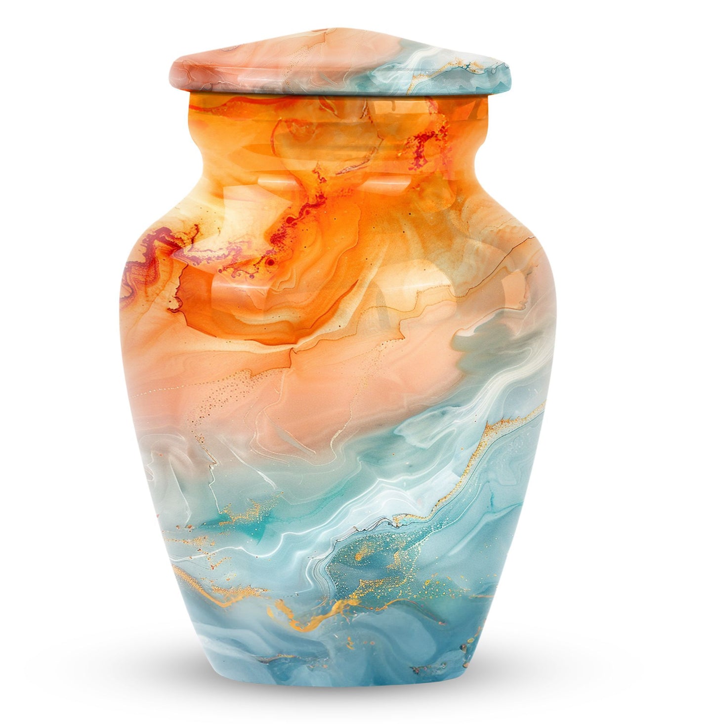 colourful swirl urn