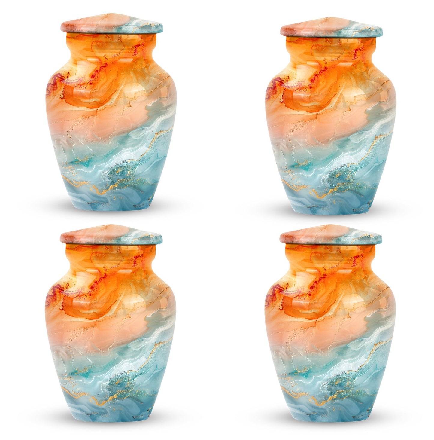 colourful swirl urn