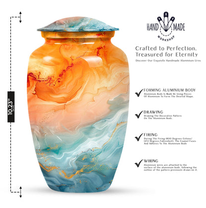 colourful swirl urn