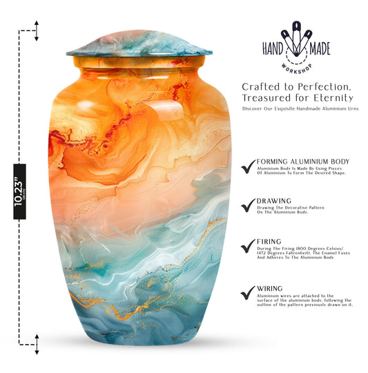 colourful swirl urn