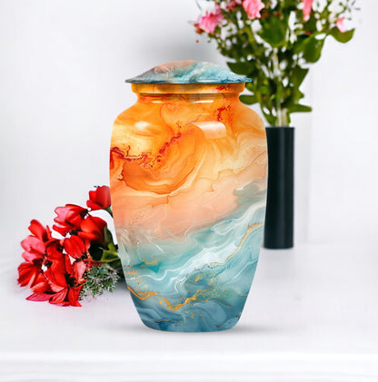 colourful swirl urn