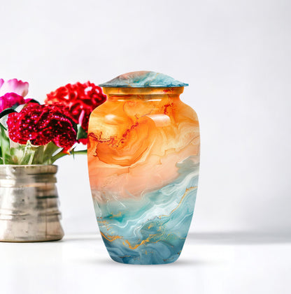 colourful swirl urn