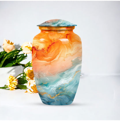 colourful swirl urn