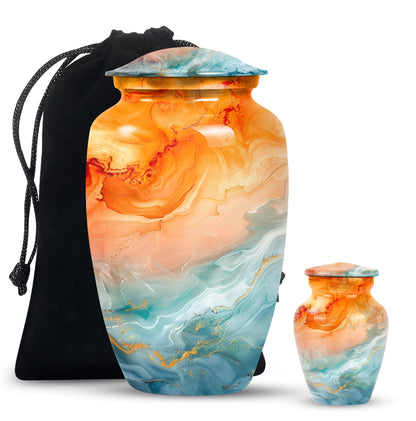 colourful swirl urn