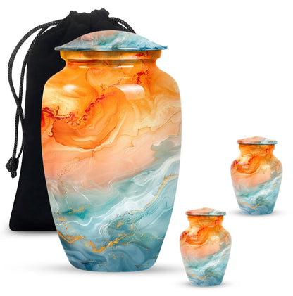 colourful swirl urn