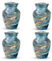 10-inch colourful swirl urn, classic design for adult ashes.