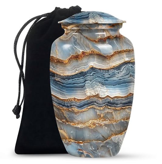 Colourful Swirl Memorial Urn for Mom's Ashes.