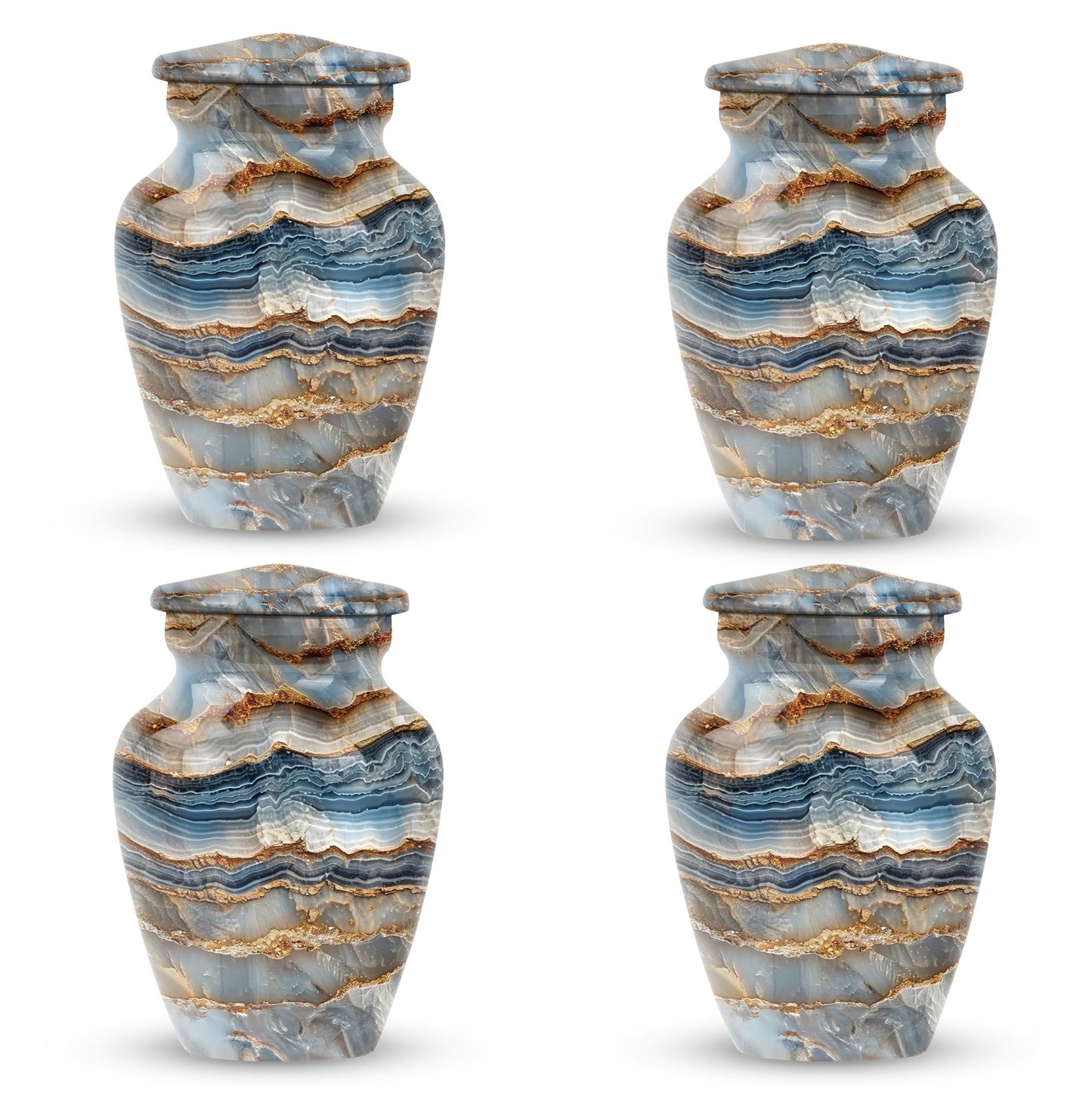 Colourful Swirl Memorial Urn for Mom's Ashes.