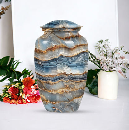 Colourful Swirl Memorial Urn for Mom's Ashes.