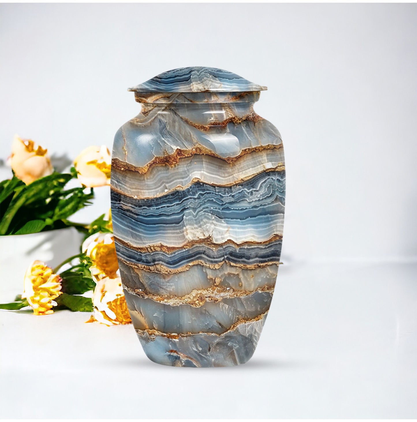 Colourful Swirl Memorial Urn for Mom's Ashes.