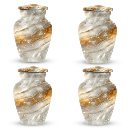 Colourful swirl cremation urn with abstract design for ashes