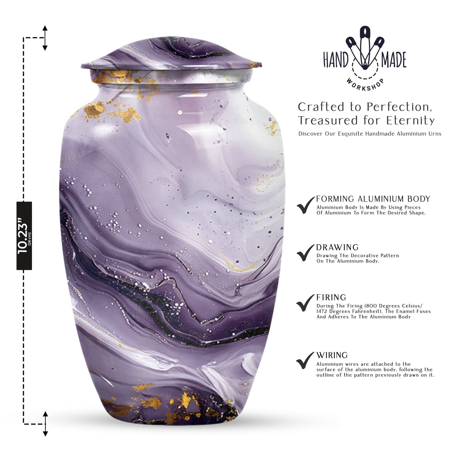 Colourful Swirl Urn for men's ashes.
