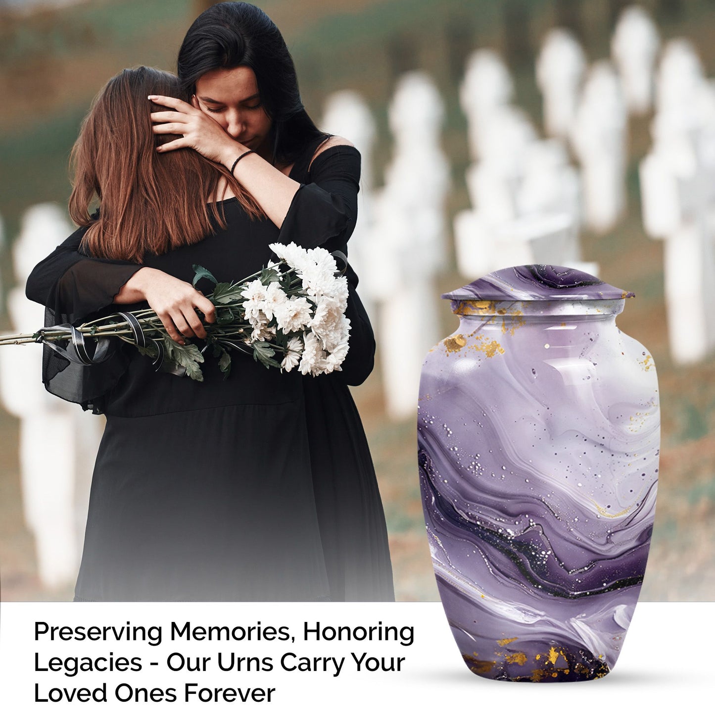 Colourful Swirl Urn for men's ashes.