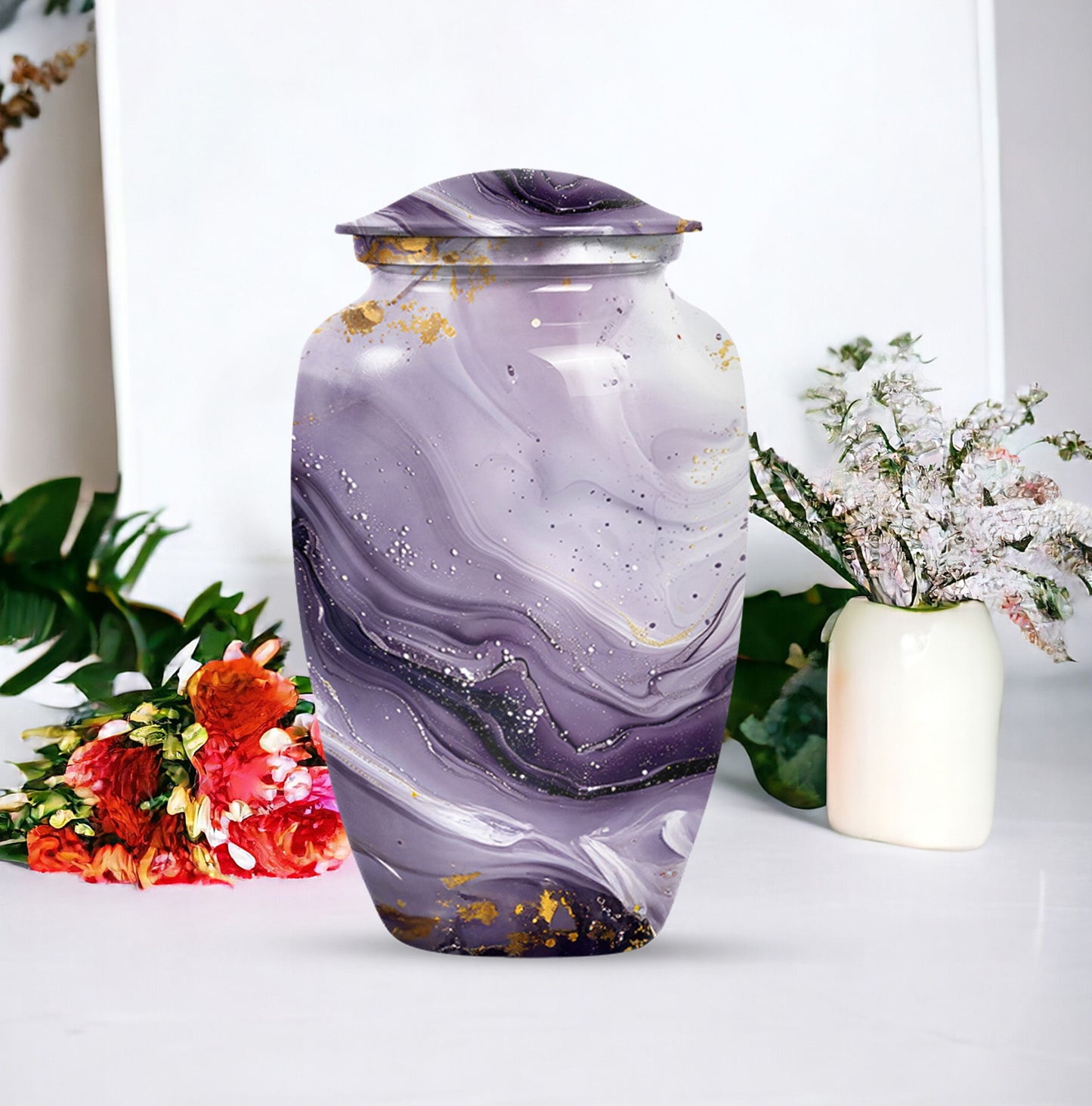 Colourful Swirl Urn for men's ashes.