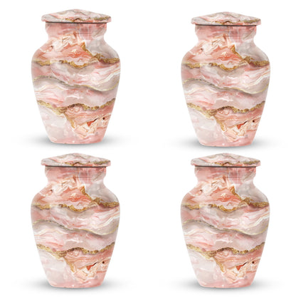 Colourful 10-inch swirl urn, aluminum made.