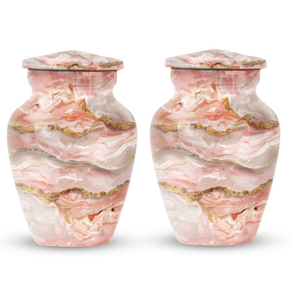 Colourful 10-inch swirl urn, aluminum made.