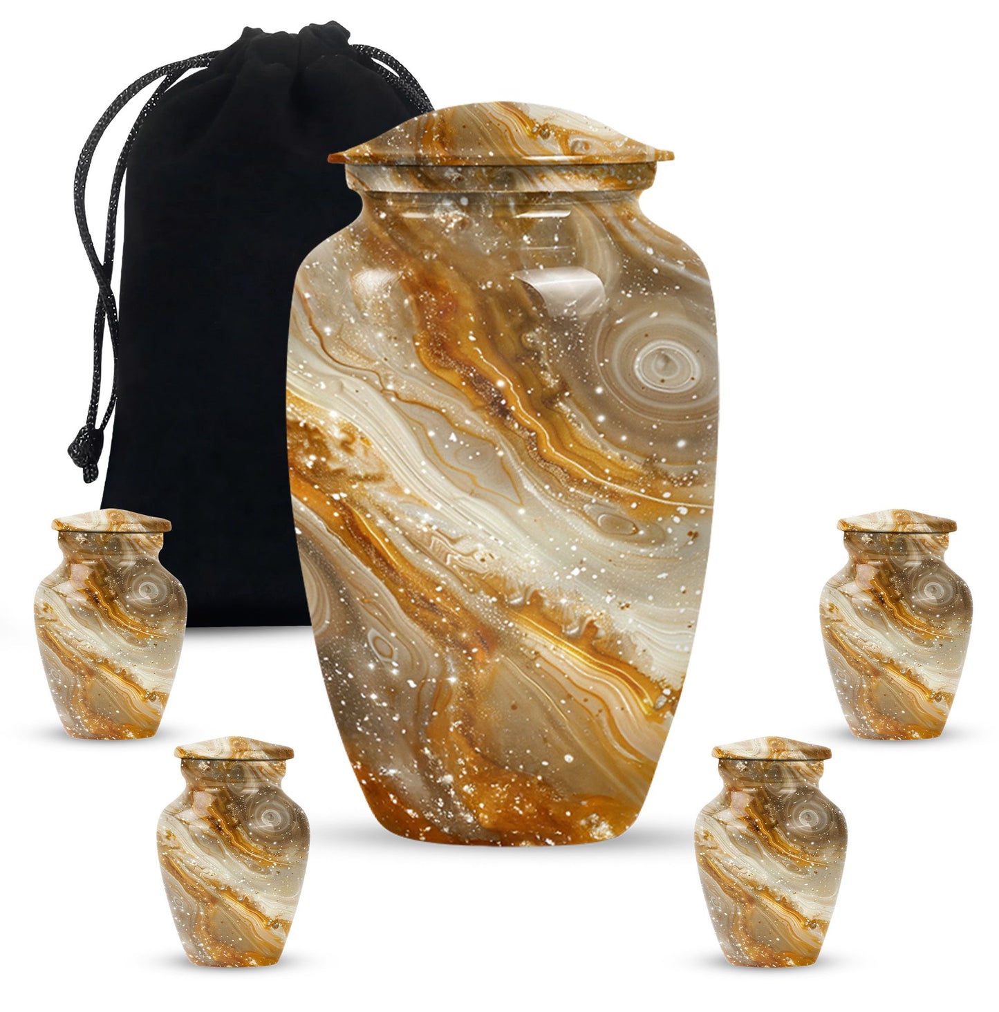 Abstract designed 10-inch Colourful Swirl Urn