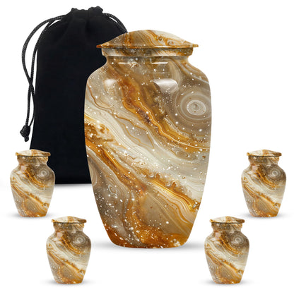 Abstract designed 10-inch Colourful Swirl Urn