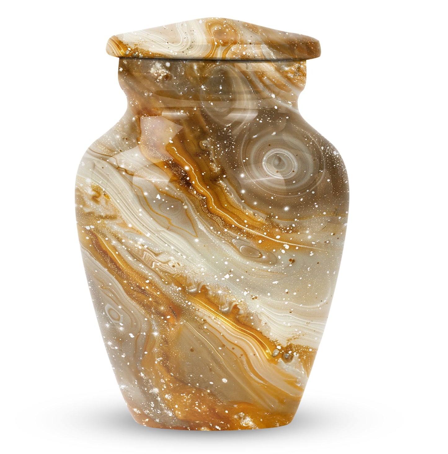 Abstract designed 10-inch Colourful Swirl Urn