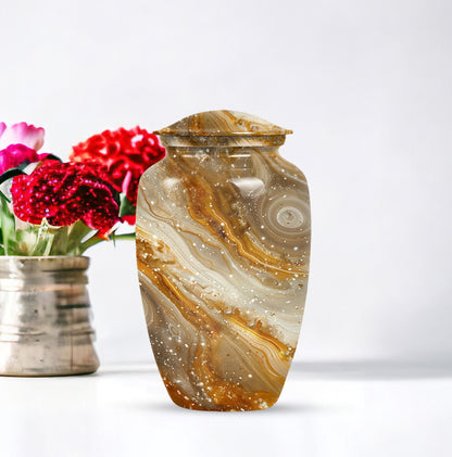 Abstract designed 10-inch Colourful Swirl Urn