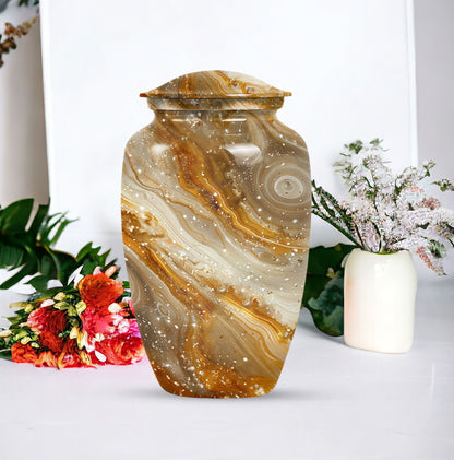 Abstract designed 10-inch Colourful Swirl Urn