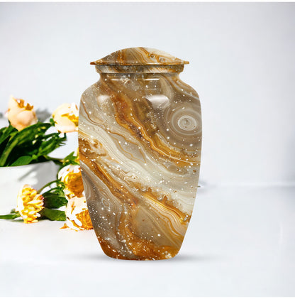Abstract designed 10-inch Colourful Swirl Urn
