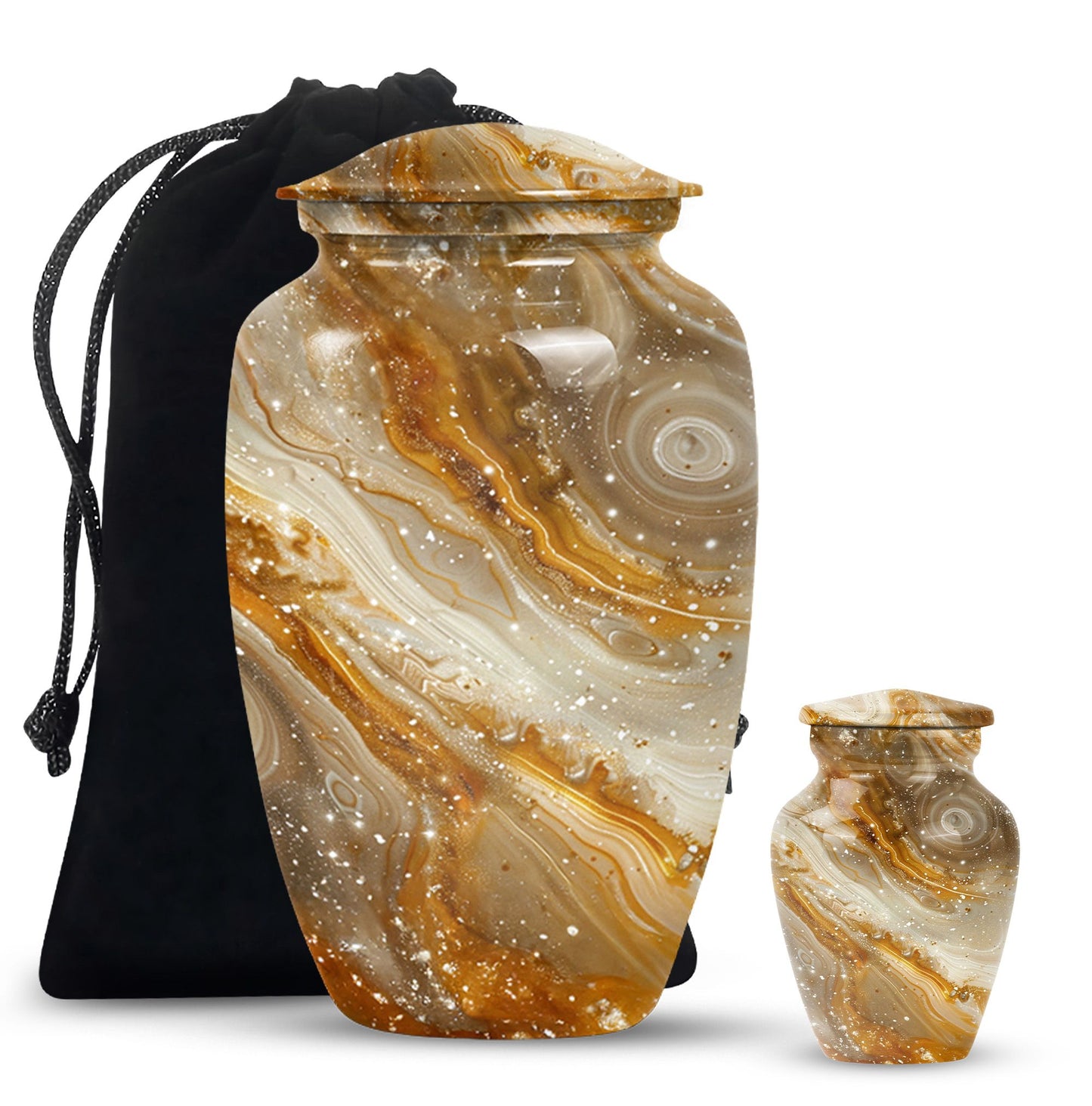 Abstract designed 10-inch Colourful Swirl Urn