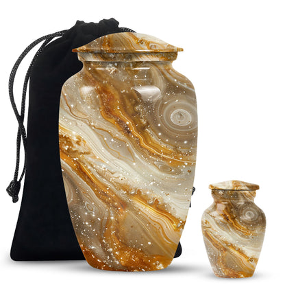 Abstract designed 10-inch Colourful Swirl Urn