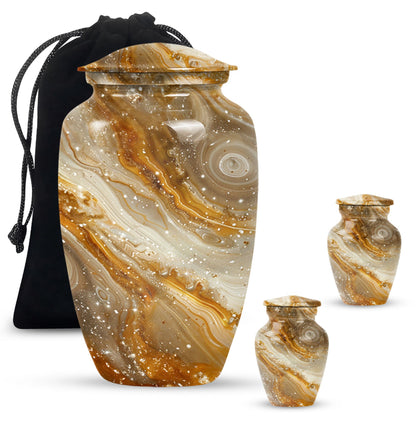 Abstract designed 10-inch Colourful Swirl Urn