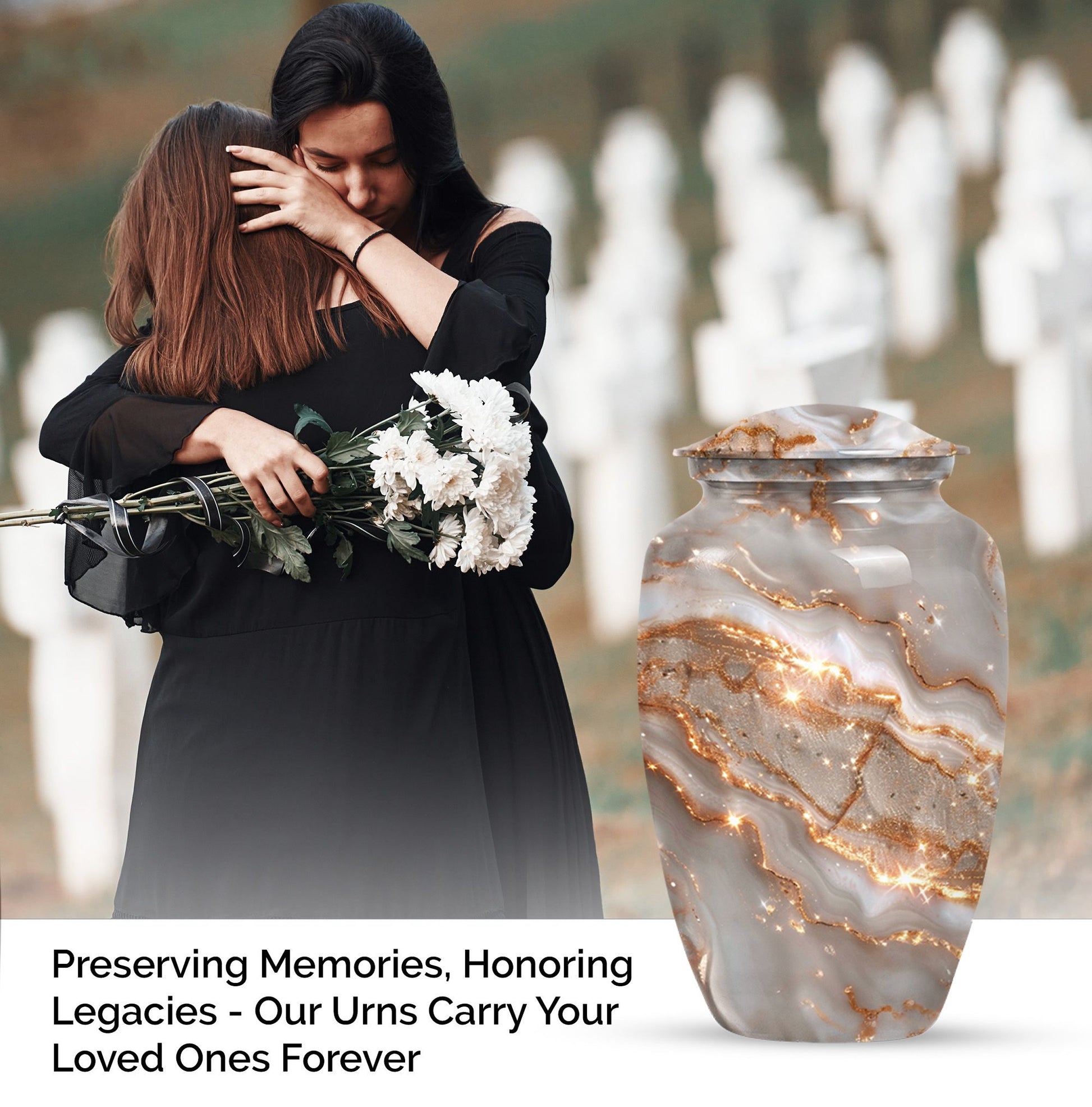 Colourful Swirl Urn, affordable cremation dad urn ashes