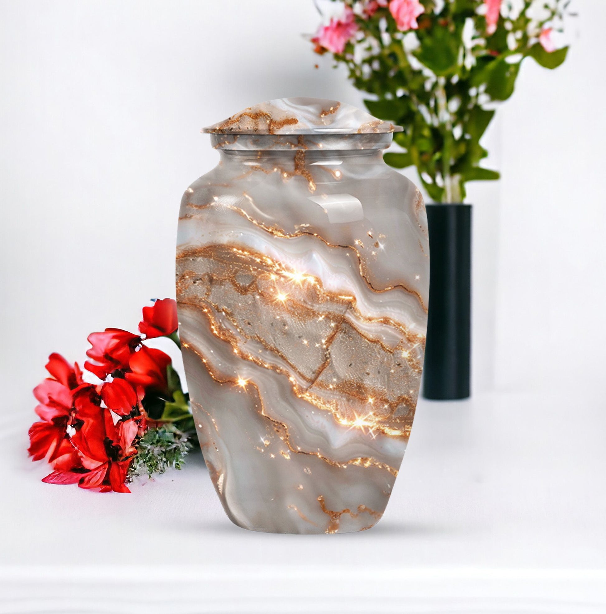 Colourful Swirl Urn, affordable cremation dad urn ashes