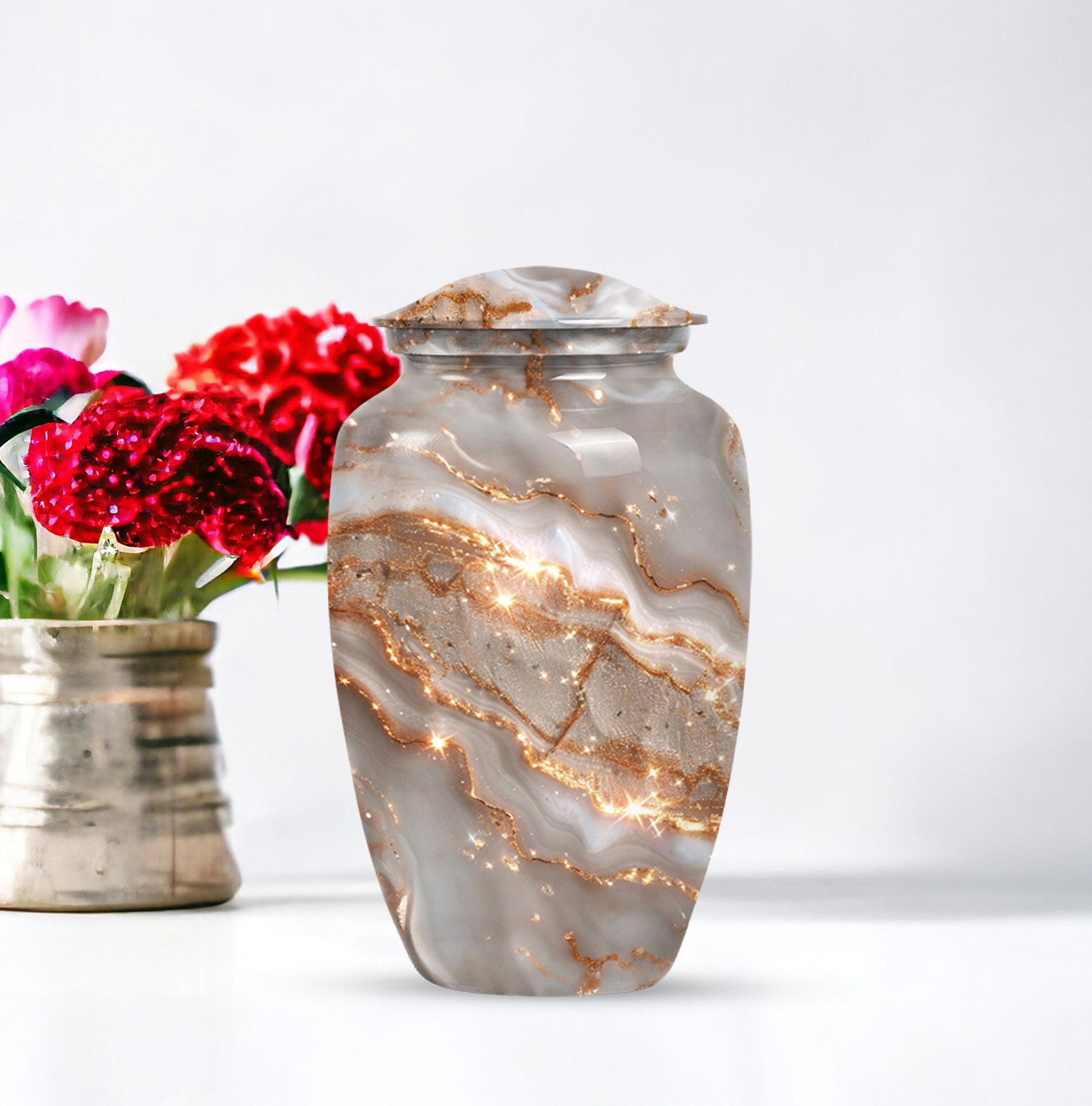 Colourful Swirl Urn, affordable cremation dad urn ashes