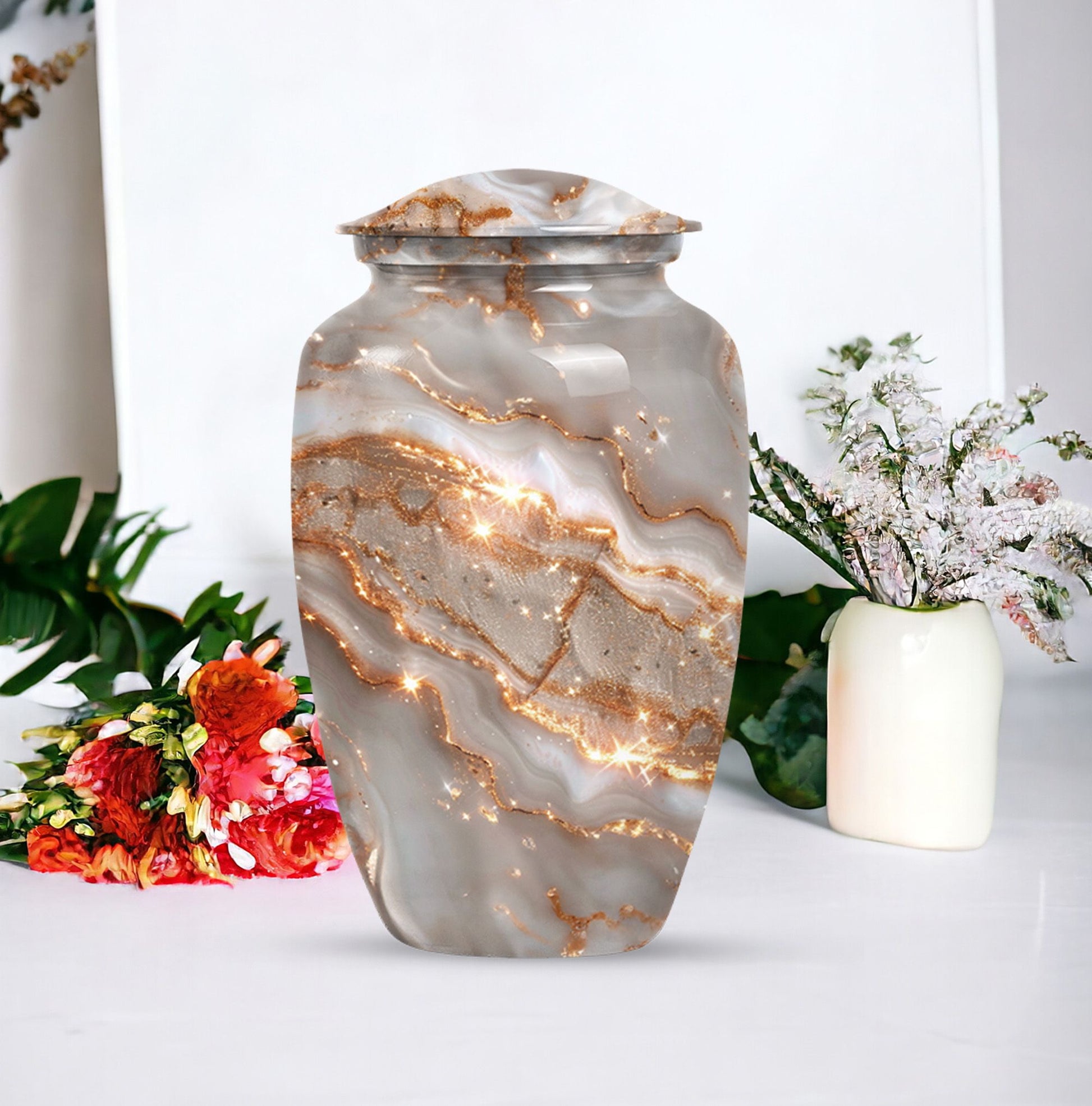 Colourful Swirl Urn, affordable cremation dad urn ashes