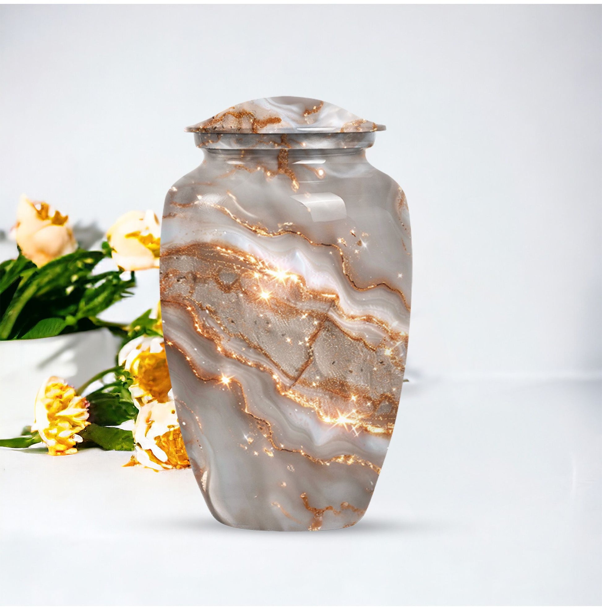 Colourful Swirl Urn, affordable cremation dad urn ashes