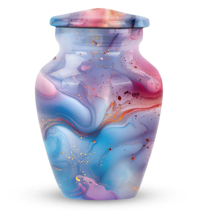 colourful swirl urn.