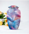 colourful swirl urn.