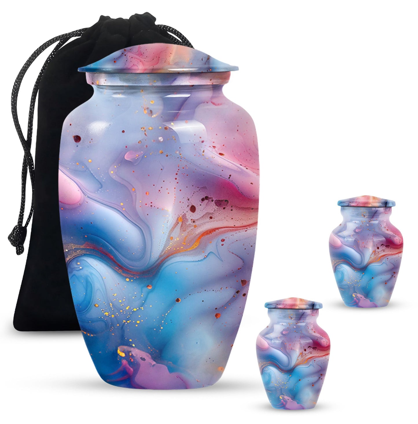 colourful swirl urn.
