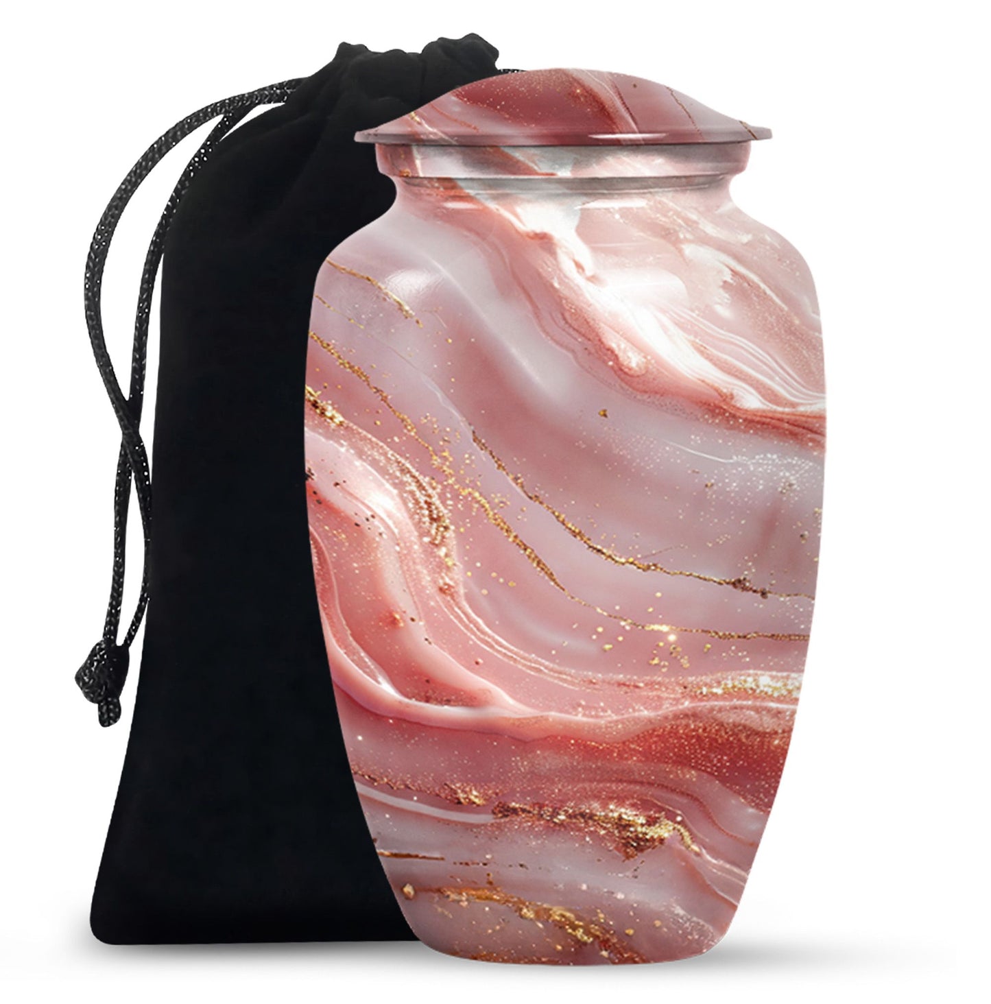 colourful swirl, classic urn for adult men's memorial ashes