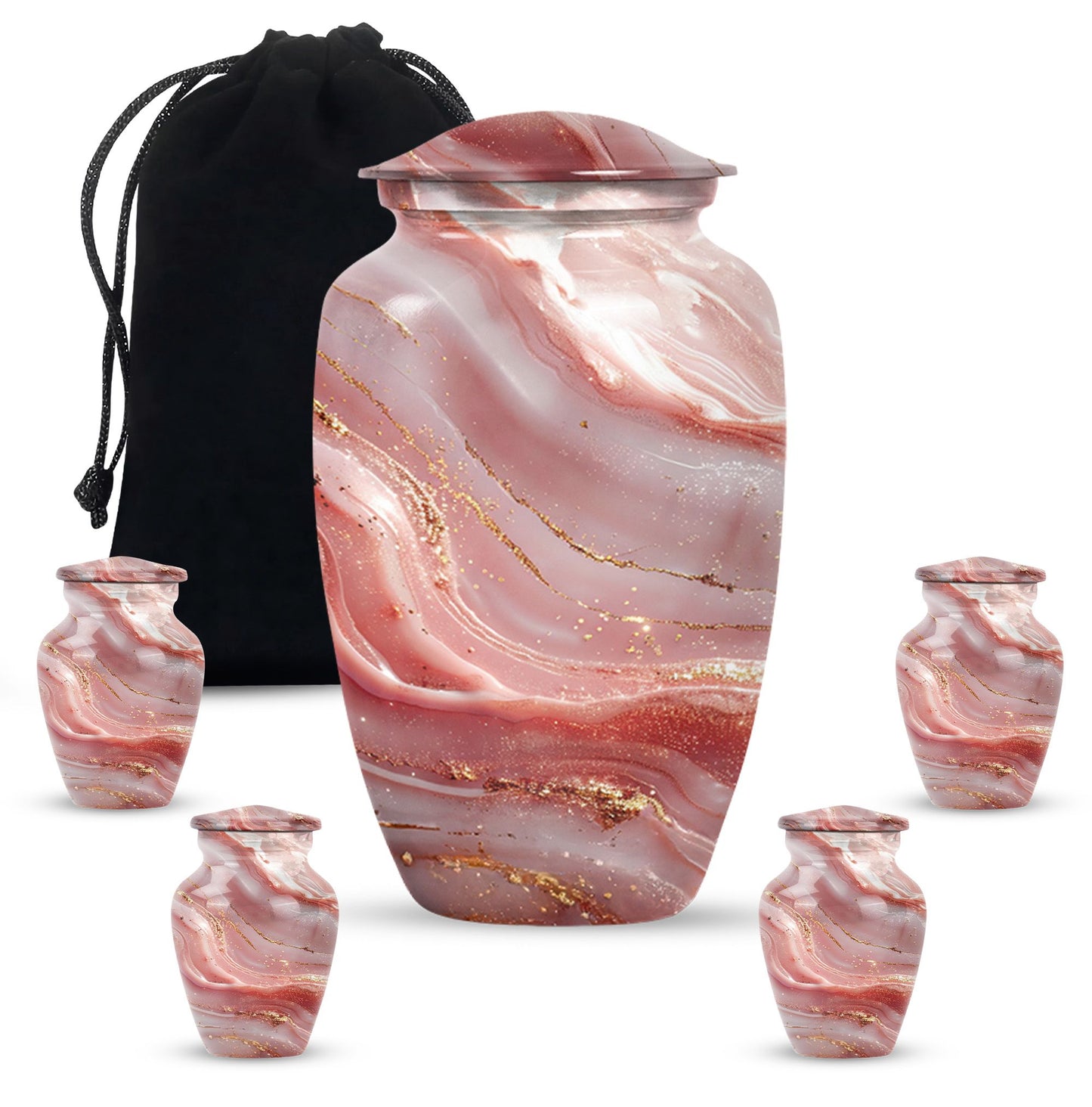 colourful swirl, classic urn for adult men's memorial ashes
