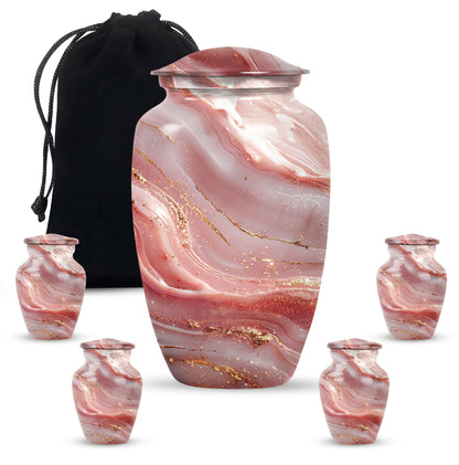 colourful swirl, classic urn for adult men's memorial ashes