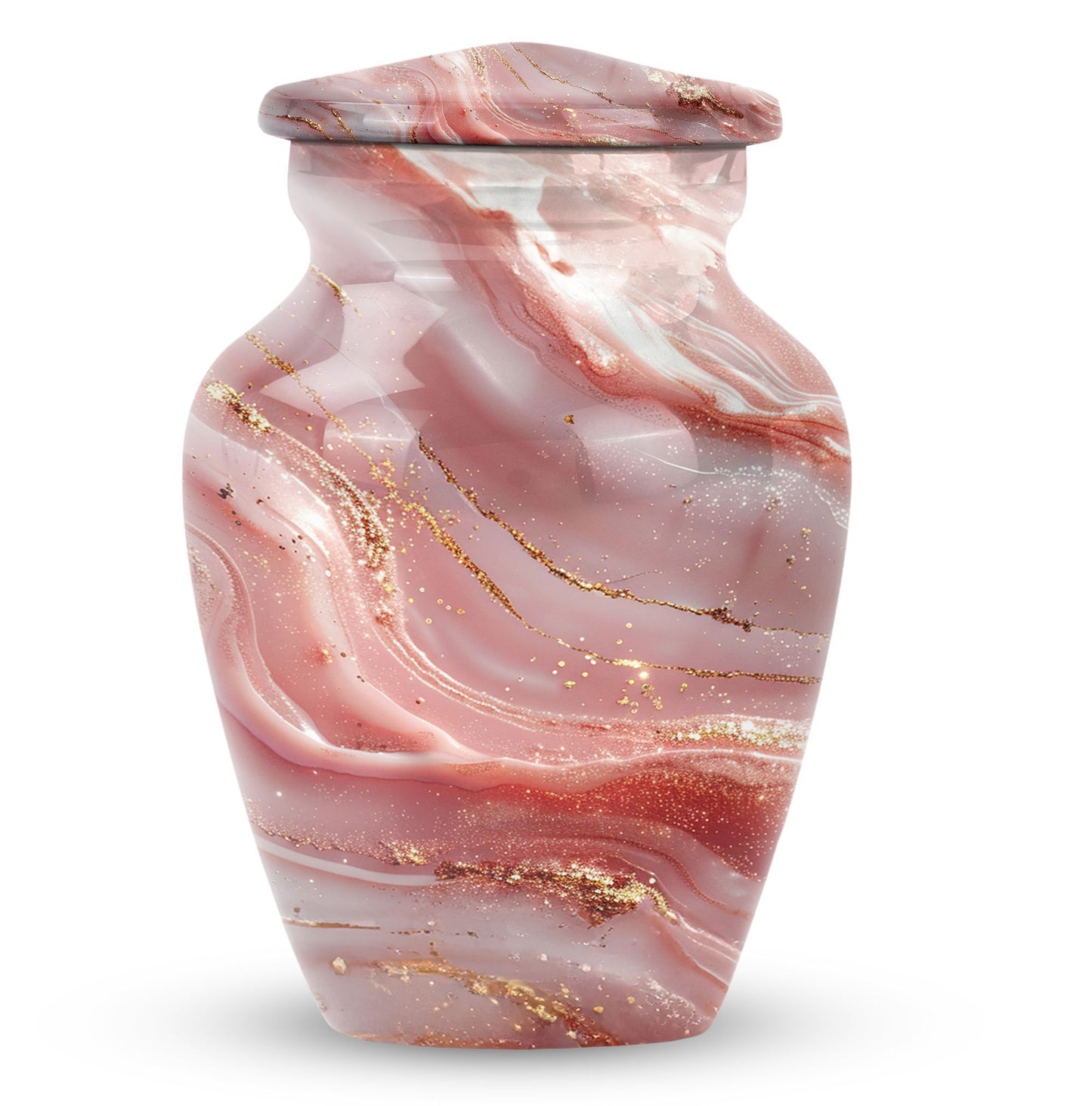 colourful swirl, classic urn for adult men's memorial ashes