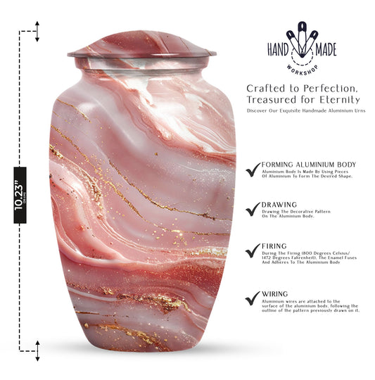 colourful swirl, classic urn for adult men's memorial ashes