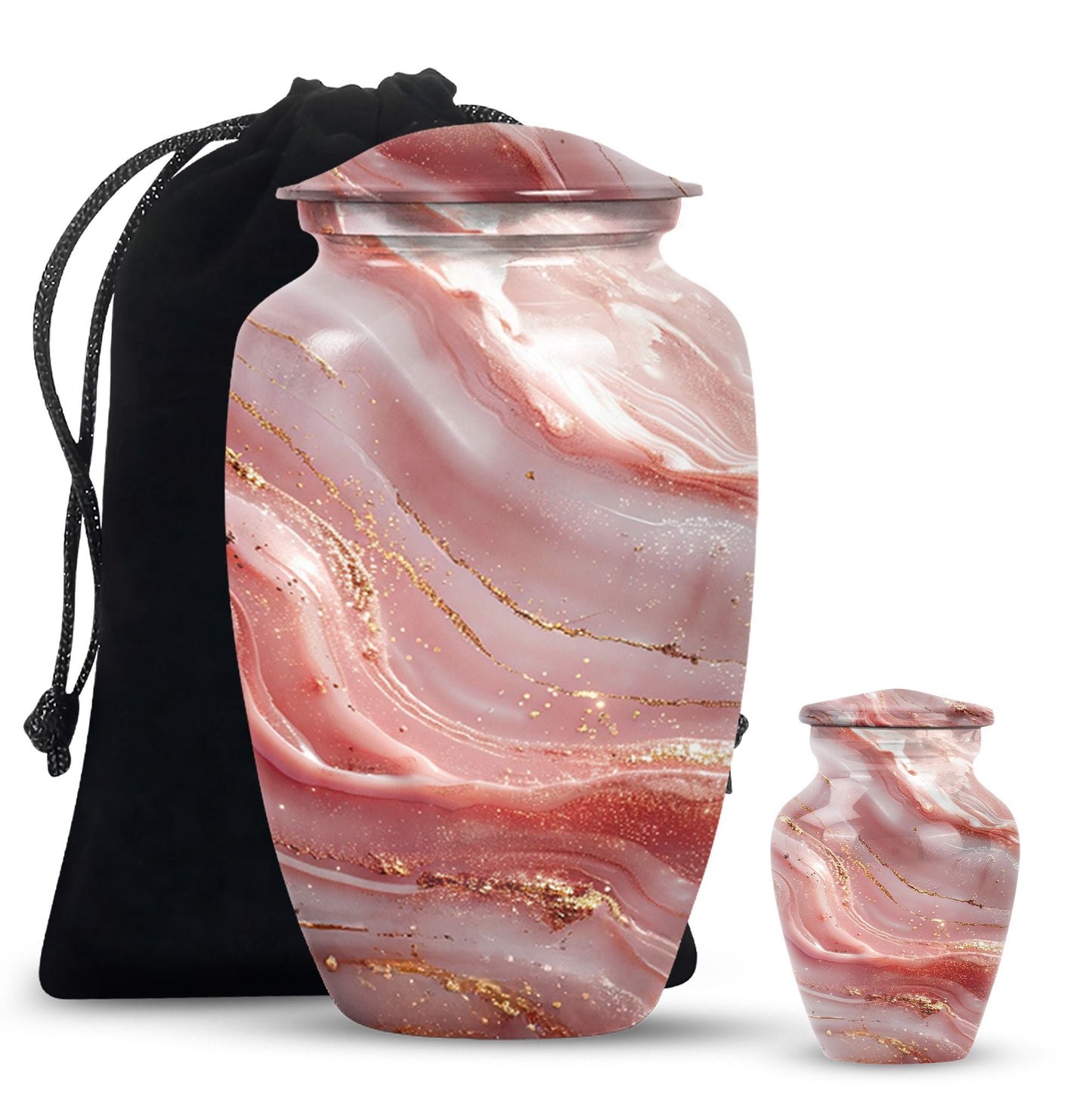 colourful swirl, classic urn for adult men's memorial ashes