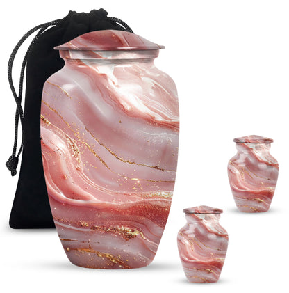 colourful swirl, classic urn for adult men's memorial ashes