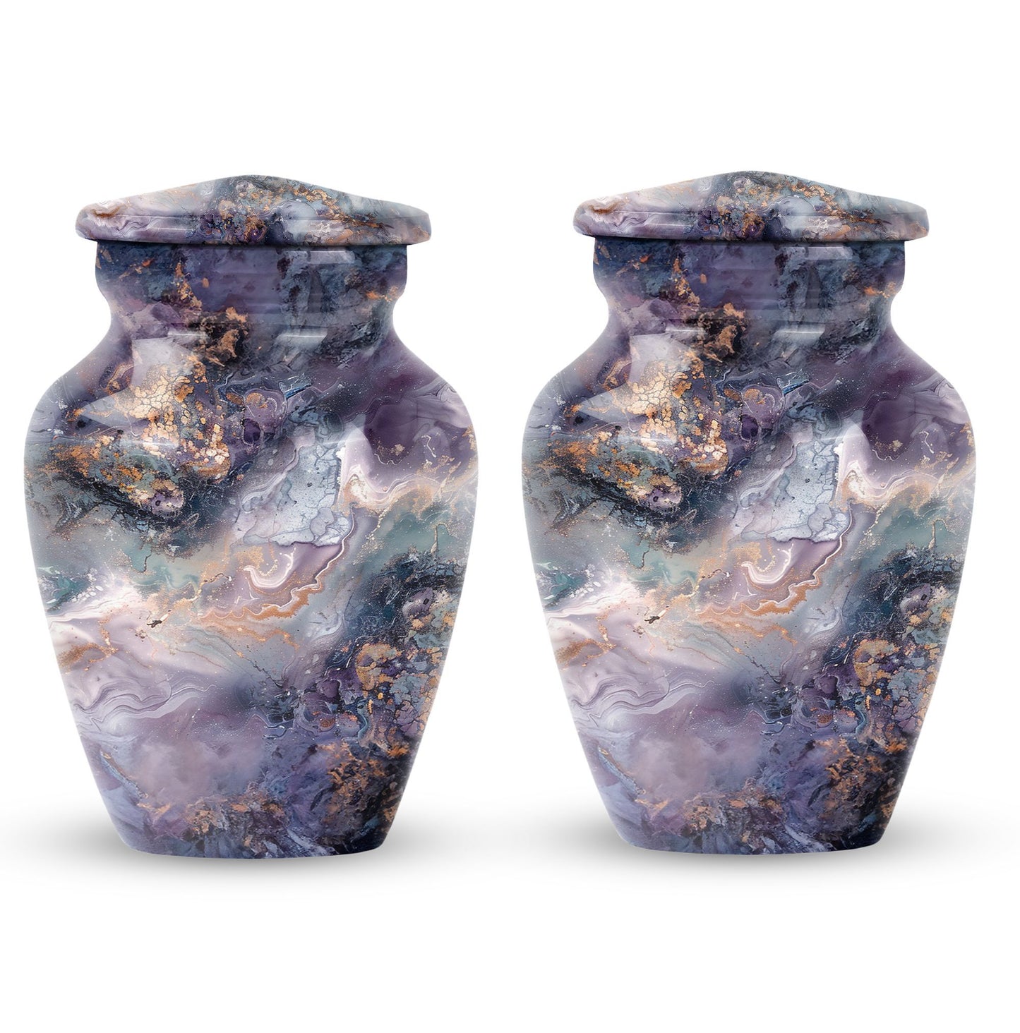 Colourful Swirl Classic Urn made of Aluminium.